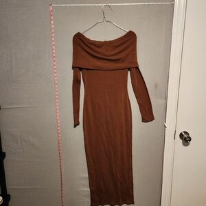 A Ellen Bodycon Dress in Clay Brown